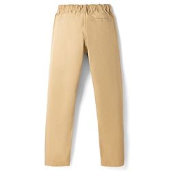 Pine Kids Cotton Elastane Woven Full Length Trouser in Tan