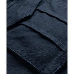 Pine Kids Cotton Elastane Woven Full Length Trouser in Navy Blue
