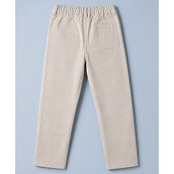 Pine Kids Cotton Elastane Woven Full Length Trouser in Cream