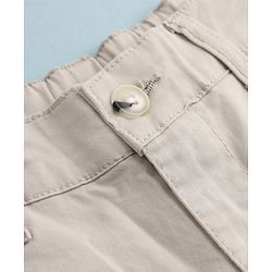 Pine Kids Cotton Elastane Woven Full Length Trouser in Cream