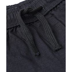 Pine Kids Cotton Mix Woven Above Knee Length Shorts With Cargo Pockets in Black