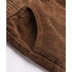 Pine Kids Cotton Elastane Full Length Trouser in Brown