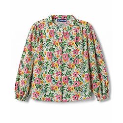 Pine Kids Viscose Woven Full Sleeves Floral Printed Top - Light Green