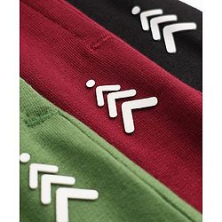 Pine Kids Knit Full Length Solid Lounge Pants Pack Of 3 - Green Maroon & Black