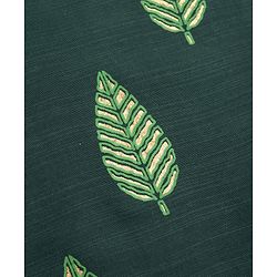 Pine Kids Woven Full Sleeves Kurta Pyjama Set With Leaf Embroidery - Green