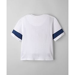 Pine Kids Disney Terry Knit Half Sleeves T-shirt and Shorts With Minnie Mouse Graphic - Navy