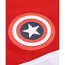 Pine Kids Marvel 100% Cotton Knit Polo T-Shirt with Half Sleeves and Shield Print - Red