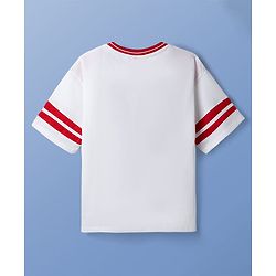 Pine Kids Marvel Single Jersey  Knit Half Sleeves T-Shirt with Spider-Man Print - White