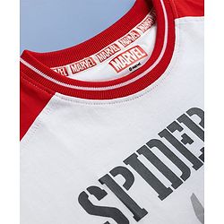 Pine Kids Marvel Single Jersey  Knit Half Sleeves T-Shirt with Spider-Man Print - White