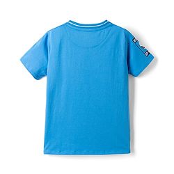 Pine Kids Marvel 100% Cotton Single Jersey Knit T-Shirt with Raglan Half Sleeves and Spider Man Graphic Print - Blue