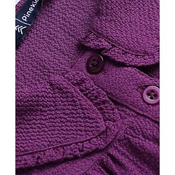 Pine Kids Woven Full Sleeves Solid Top - Purple