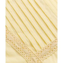 Pine Kids Cotton Poplin Woven Sleeveless Top with Lace Detailing - Yellow