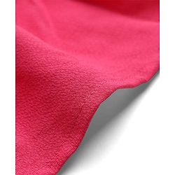 Pine Kids Woven Tiered Solid Dress With Half Sleeves - Fuchsia
