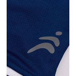 Pine Active Cotton Knit Solid Shorts With Logo Print - Navy Blue