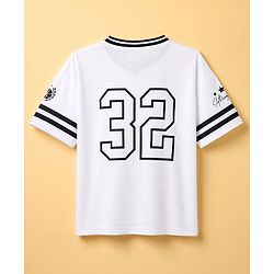Pine Active Knit Half Sleeves T-Shirt and Shorts With Text Print in White