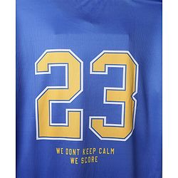 Pine Active Knit Half Sleeves T-Shirt and Shorts With Number Print in Blue