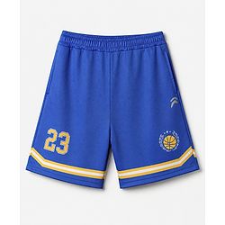 Pine Active Knit Half Sleeves T-Shirt and Shorts With Number Print in Blue