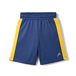 Pine Active Cotton Knit Sleeveless T-shirt & Shorts Set With Text Print - Blue