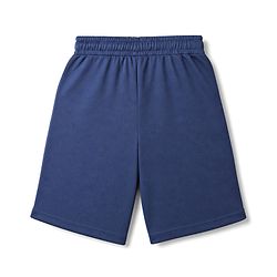 Pine Active Cotton Knit Sleeveless T-shirt & Shorts Set With Text Print - Blue