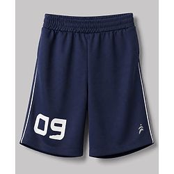 Pine Active Half Sleeves T-Shirt & Short Set Numeric Print - White & Navy Blue