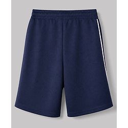 Pine Active Half Sleeves T-Shirt & Short Set Numeric Print - White & Navy Blue
