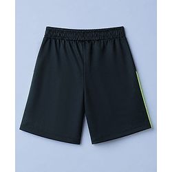 Pine Active Cotton Mixes Knit Half Sleeves T-shirt & Shorts Set With Football Club Text Print - White & Green