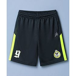 Pine Active Cotton Mixes Knit Half Sleeves T-shirt & Shorts Set With Football Club Text Print - White & Green
