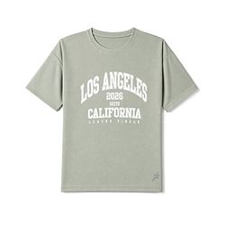 Pine Active Knit Half Sleeves Front & Back Soccer Printed T-Shirt - Light Green