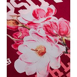 Pine Active Knit Half Sleeves T-Shirt with Floral & Varsity Print -  Maroon