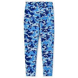 Pine Active Knit Full Length Camouflage Printed Leggings - Blue