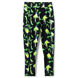 Pine Active Knit Full Length Abstract Printed Leggings - Black