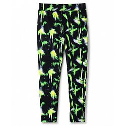 Pine Active Knit Full Length Abstract Printed Leggings - Black