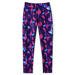 Pine Active Knit Full Length Abstract Printed Leggings - Purple