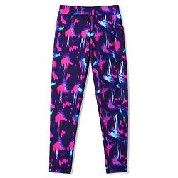 Pine Active Knit Full Length Abstract Printed Leggings - Purple
