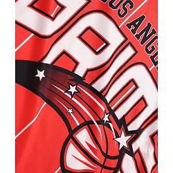 Pine Active Knit Sleeveless T-Shirt With Text Print - Red