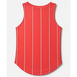 Pine Active Knit Sleeveless T-Shirt With Text Print - Red