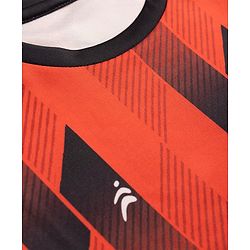 Pine Active Knit Half Sleeves Text Printed T-Shirt - Red
