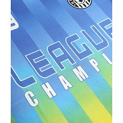 Pine Active Knit Half Sleeves T-Shirt With League Champion Text Print - Yellow