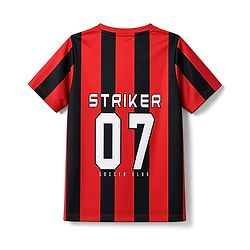Pine Active Knit Half Sleeves Striped T-Shirt With Text Print - Red & Black