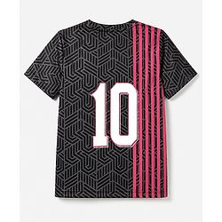Pine Active Knit Half Sleeves T-Shirt With Text Print at Front & Back - Black