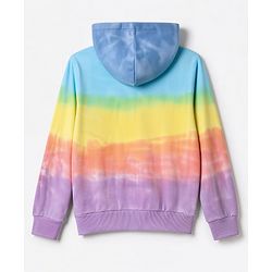 Pine Kids Cotton Knit Sweatshirt with Full Sleeves and Happy Text Print - Light Blue