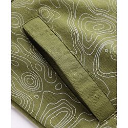 Pine Kids Cotton Mix Knit Full Sleeves Hooded Sweat Jacket with Text Print - Olive Green