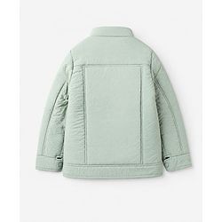 Pine Kids Woven Full Sleeves Solid Padded Winter Jacket - Light Green