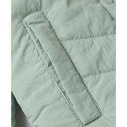 Pine Kids Woven Full Sleeves Solid Padded Winter Jacket - Light Green