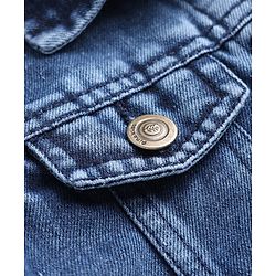 Pine Kids 100% Cotton Full Sleeves Denim Jacket - Blue