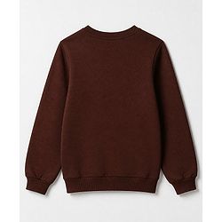 Pine Kids 100% Cotton Knit Full Sleeves Text Printed Winter Wear Suit - Brown