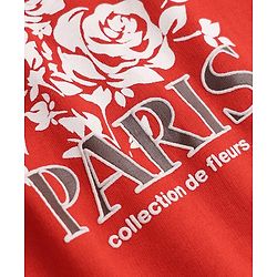 Pine Kids Looper Knit Full Sleeves Winter Wear Suit With Text Print - Red