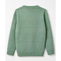 Pine Kids Knit Pullover with Full Sleeves in Green for 4-5 Years