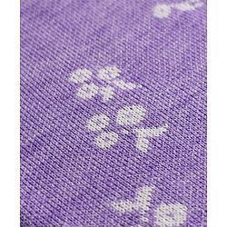 Pine Kids Knit Pullover with Full Sleeves and Floral Design in Purple for 4-5 Years