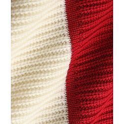 Pine Kids Knit Full Sleeves Striped Pullover - Beige & Red